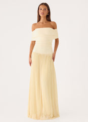 Harvest Sky Maxi Dress - Baby Yellow