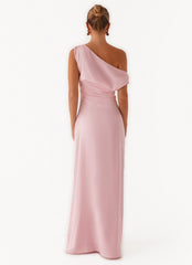 Heart Of Glass Satin Maxi Dress - Pink