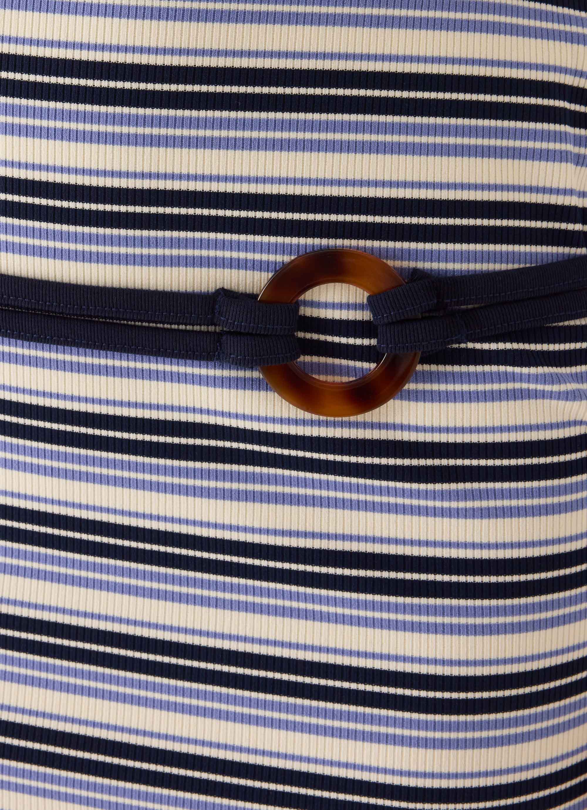 Here All Night Mini Dress - Blue Stripe