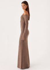 Hollywood Action Maxi Dress - Taupe