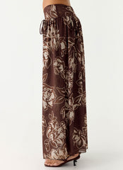 Hot Like Me Maxi Skirt - Espresso Meadow