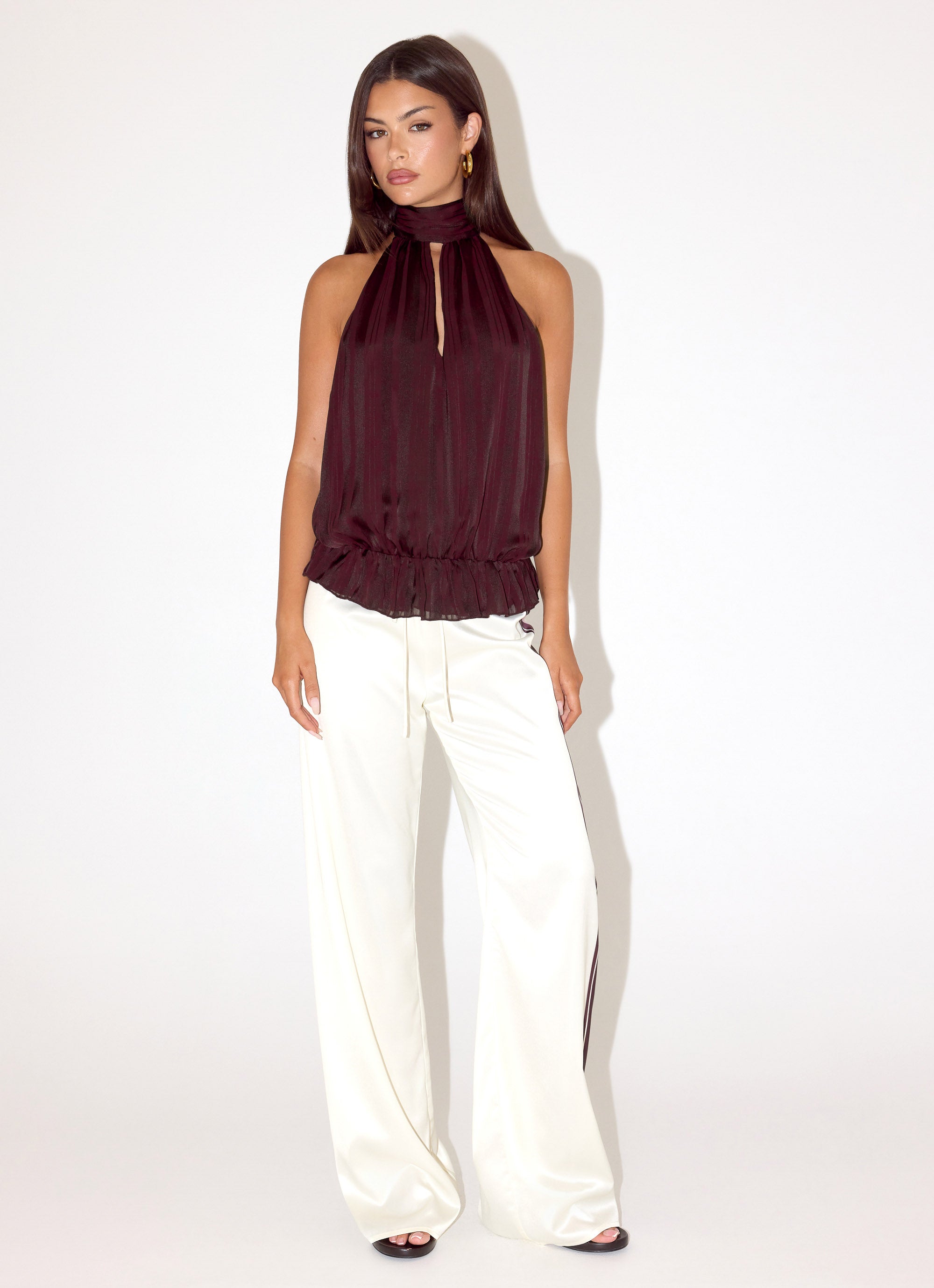 Hydro Halter Top - Aubergine