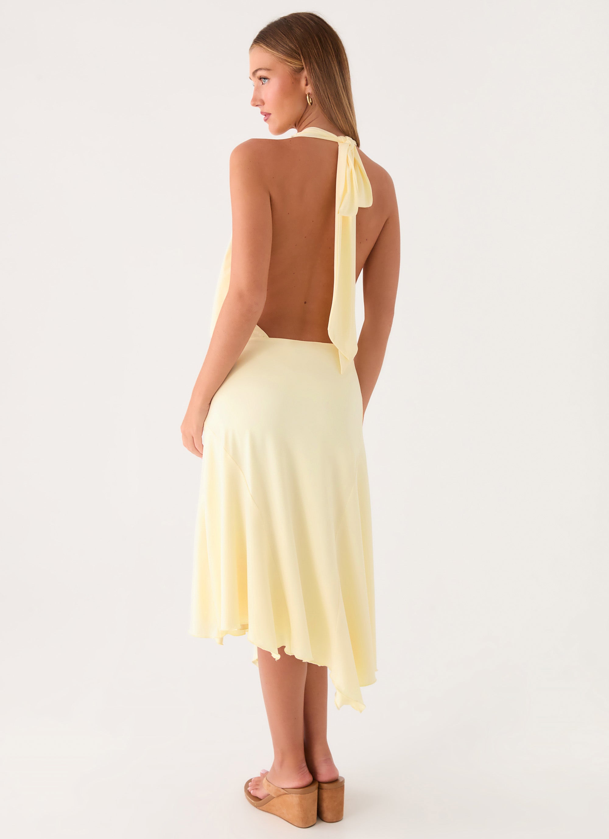 Ignite It Midi Dress - Lemon