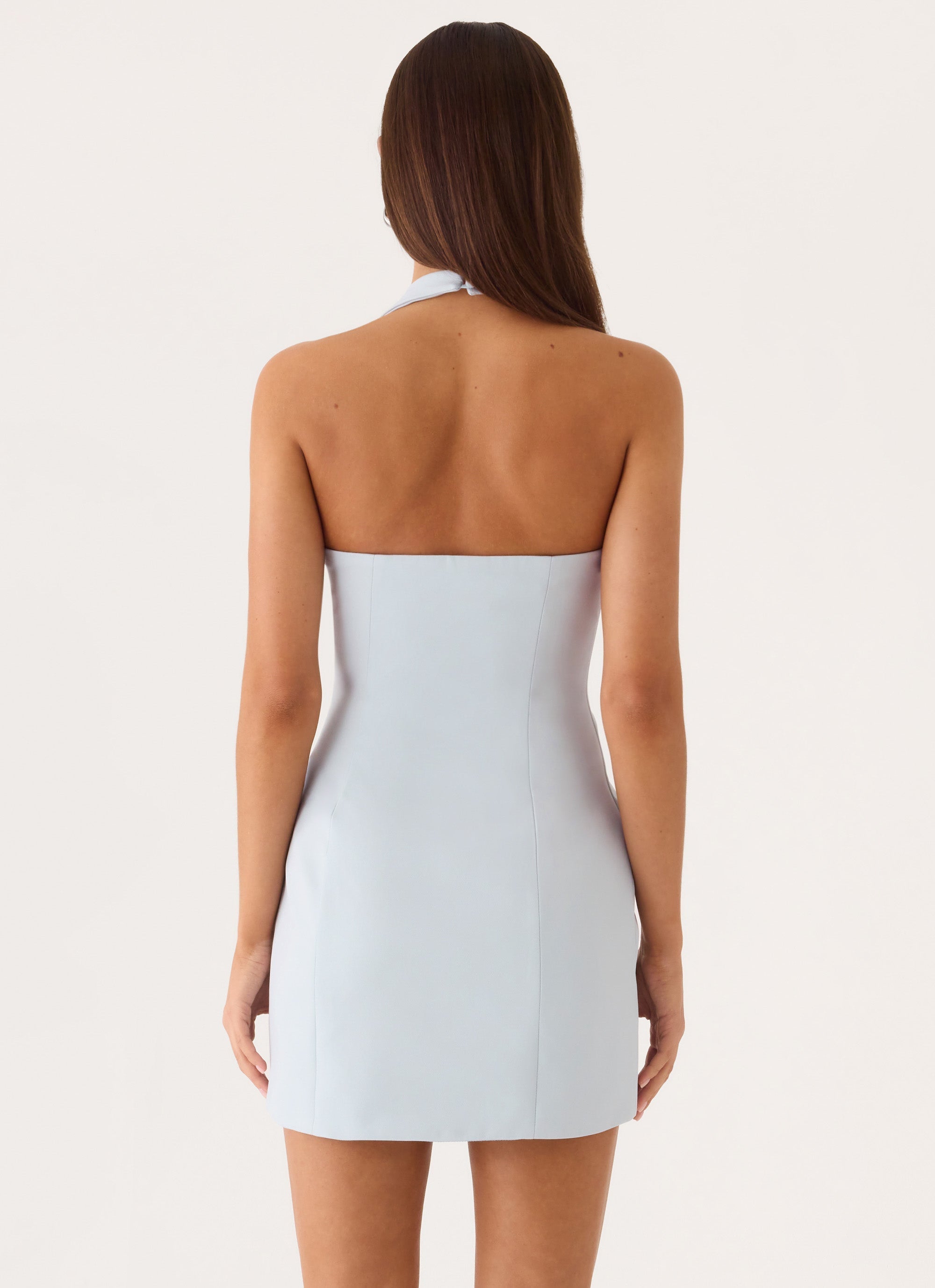 Indira Halter Mini Dress - Blue