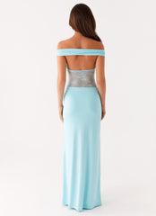 Infatuation Lace Maxi Dress - Turquoise