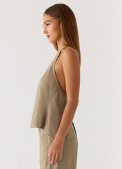 Ingrid Top - Sand Brown