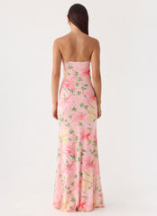 Iroha Strapless Maxi Dress - Blooming Spring