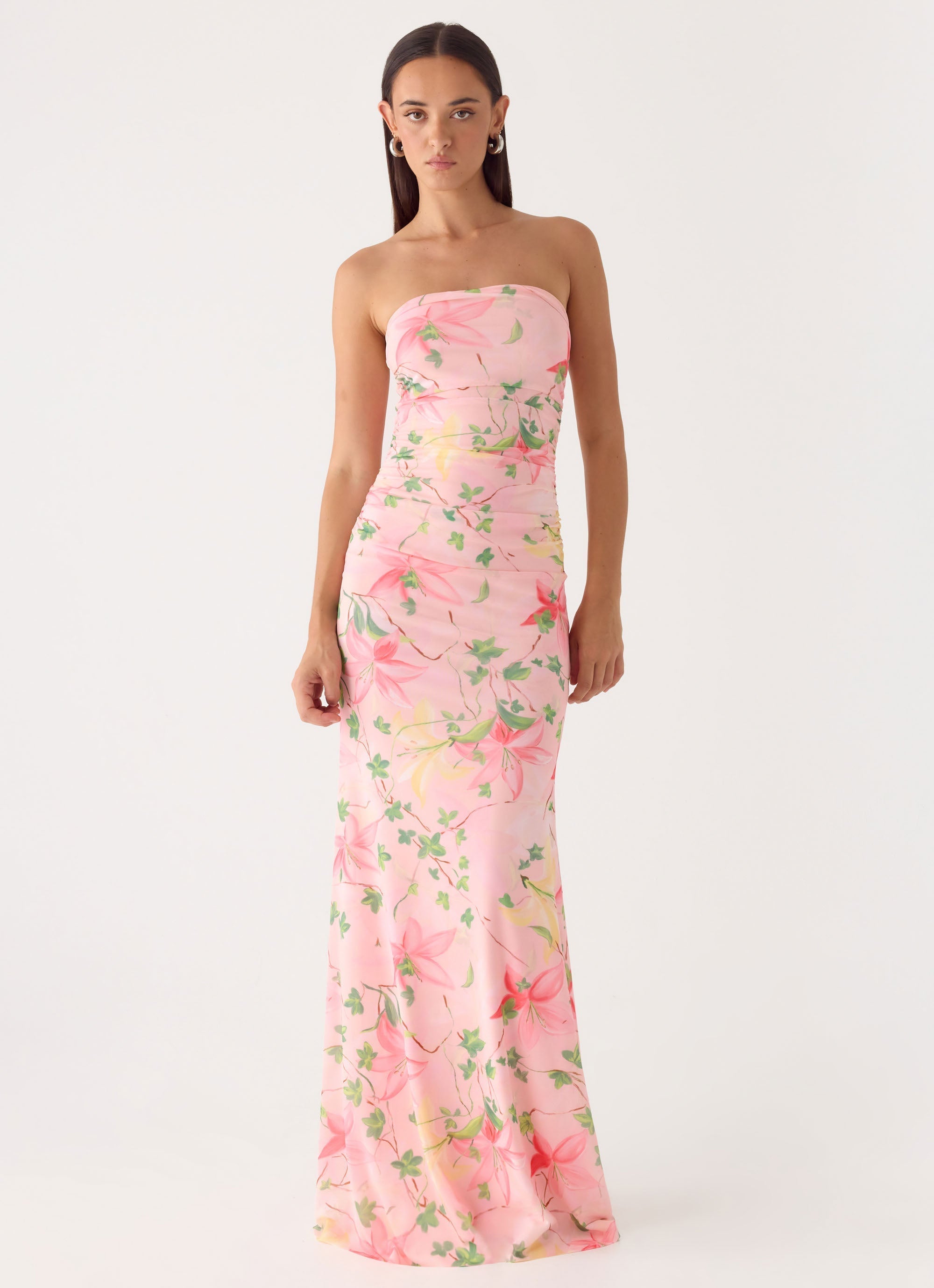 Iroha Strapless Maxi Dress - Blooming Spring