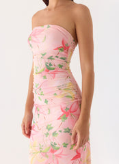 Iroha Strapless Maxi Dress - Blooming Spring
