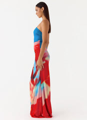 Iroha Strapless Maxi Dress - Twilight Petal
