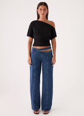 Janni Off Shoulder Top - Black