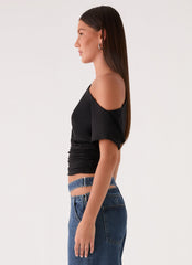Janni Off Shoulder Top - Black