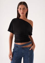Janni Off Shoulder Top - Black