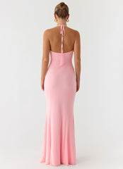 Jolin Halter Maxi Dress - Baby Pink
