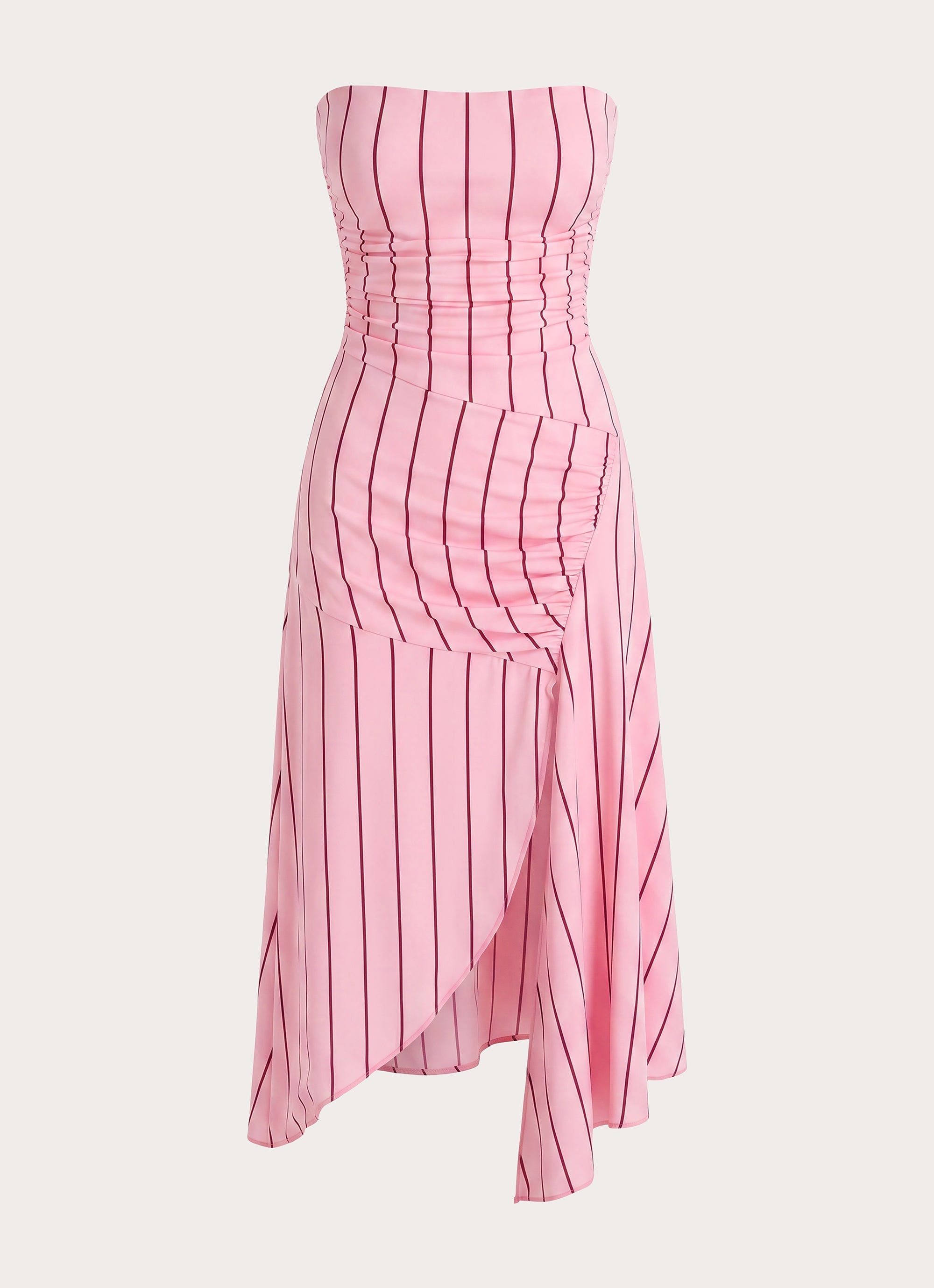 Jorvana Midi Dress - Strawberry Stripe