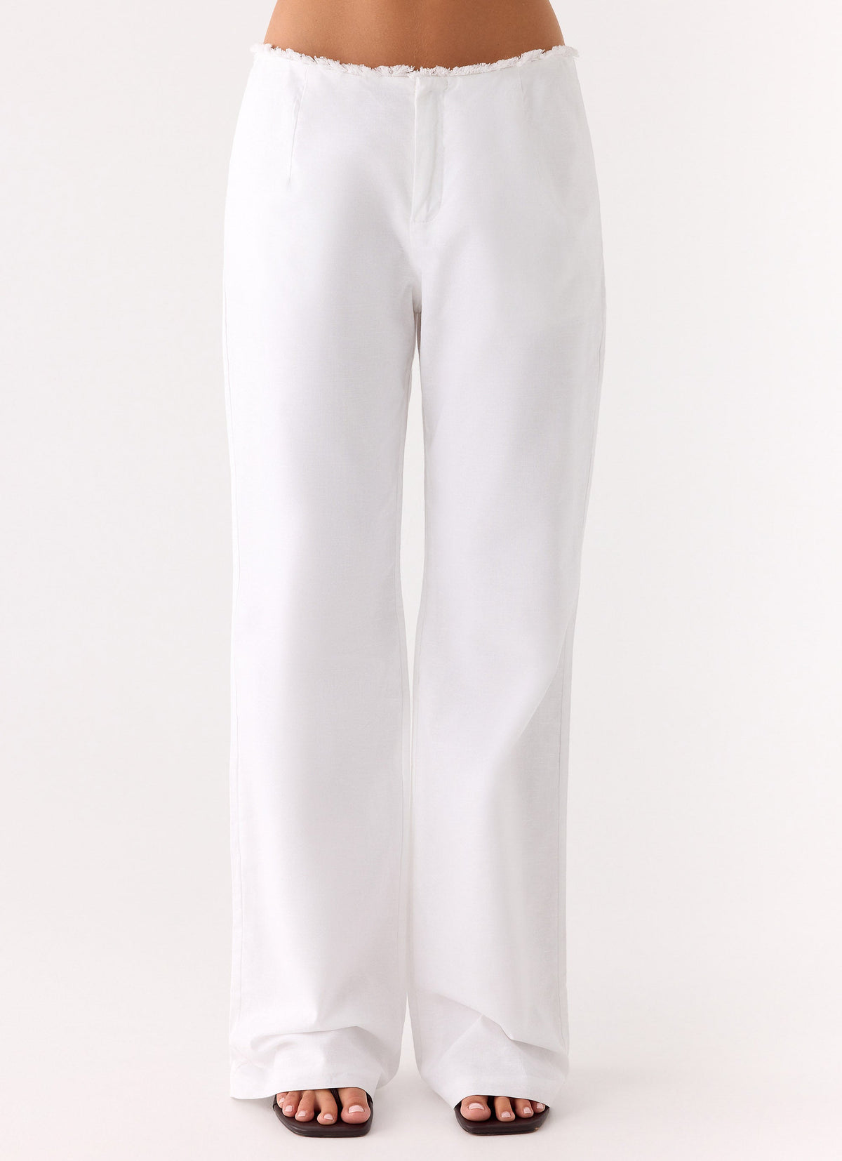 Josephina Linen Pant - White