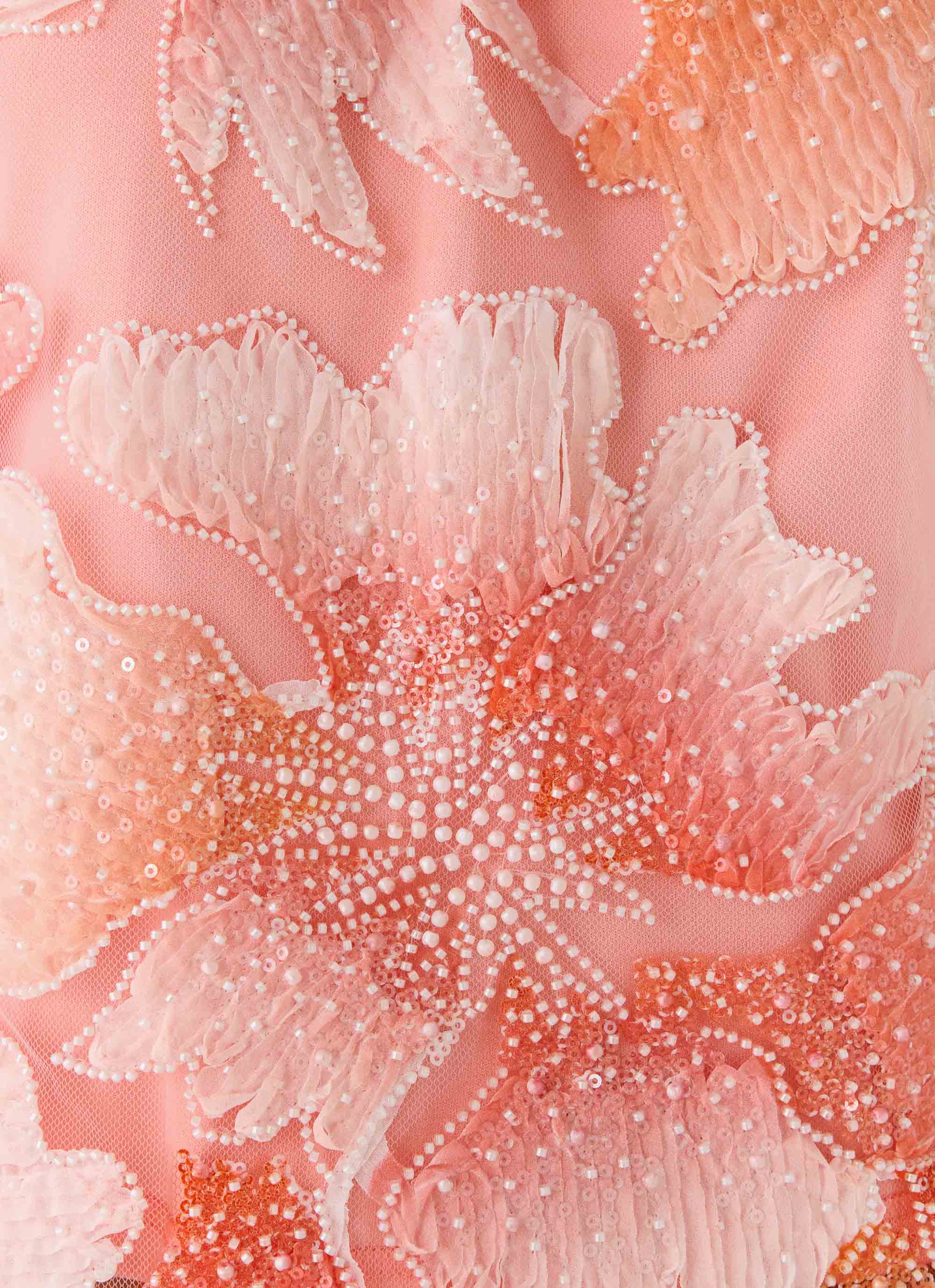 Julienne Beaded Top - Coral