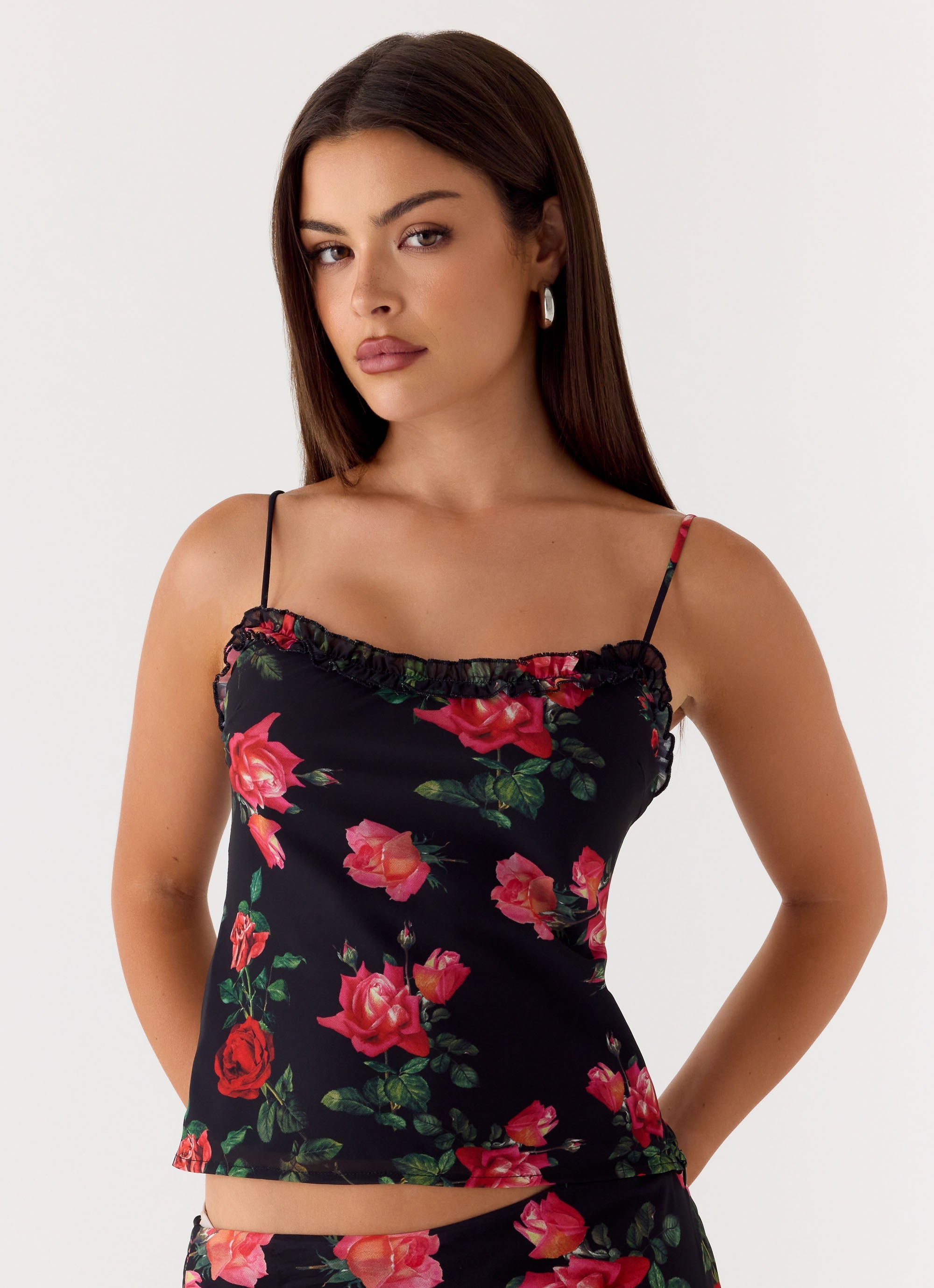 Kahlo Top - Midnight Bloom