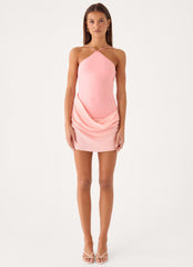 Keanu Cupro Mini Dress - Pink
