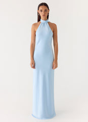 Keena Scarf Maxi Dress - Blue