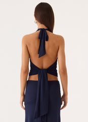 Kerrie Halter Top - Dark Navy