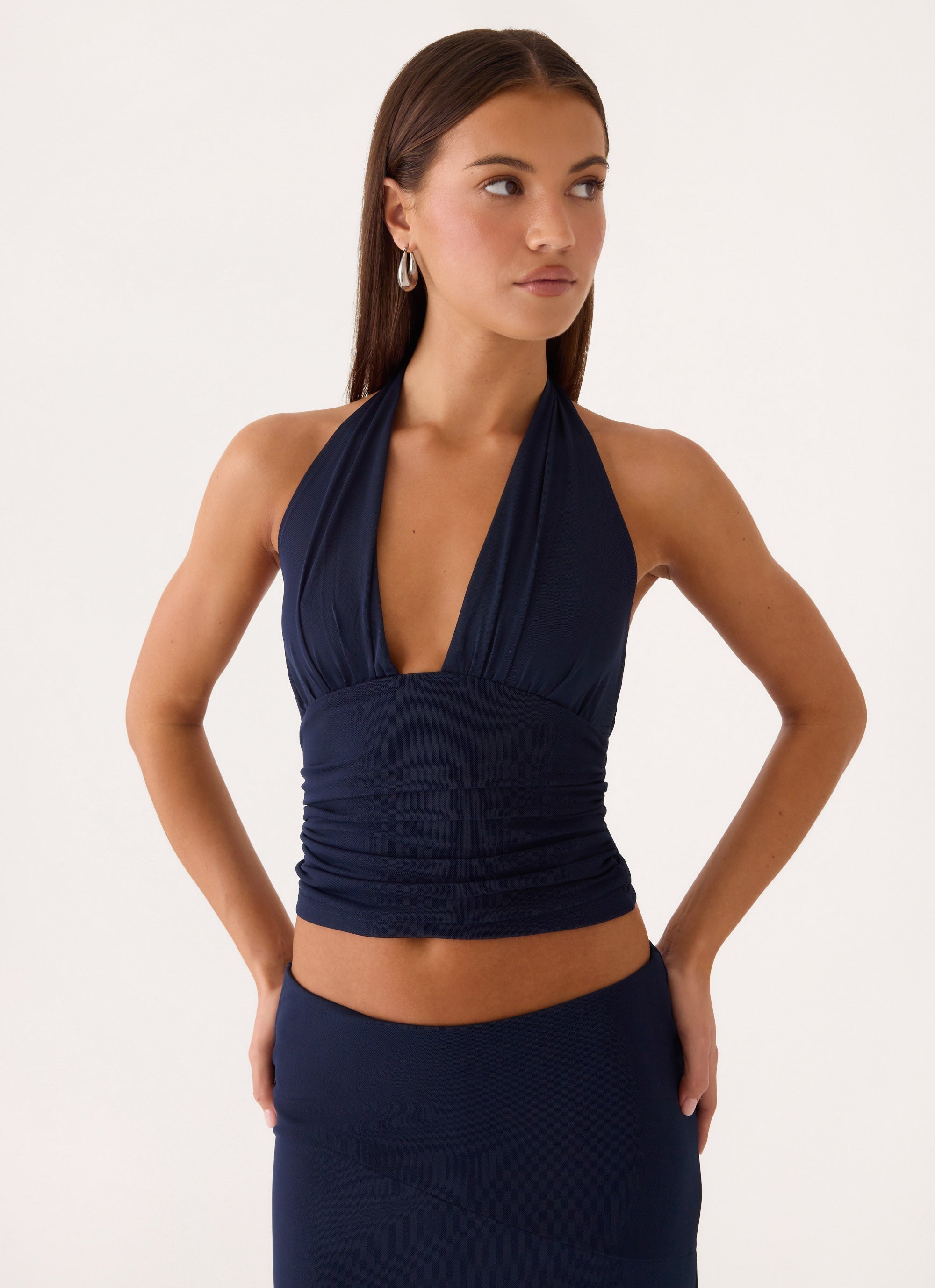 Kerrie Halter Top - Dark Navy