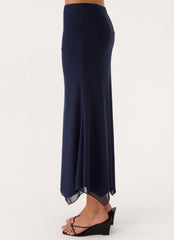 Kerrie Hanky Midi Skirt - Dark Navy