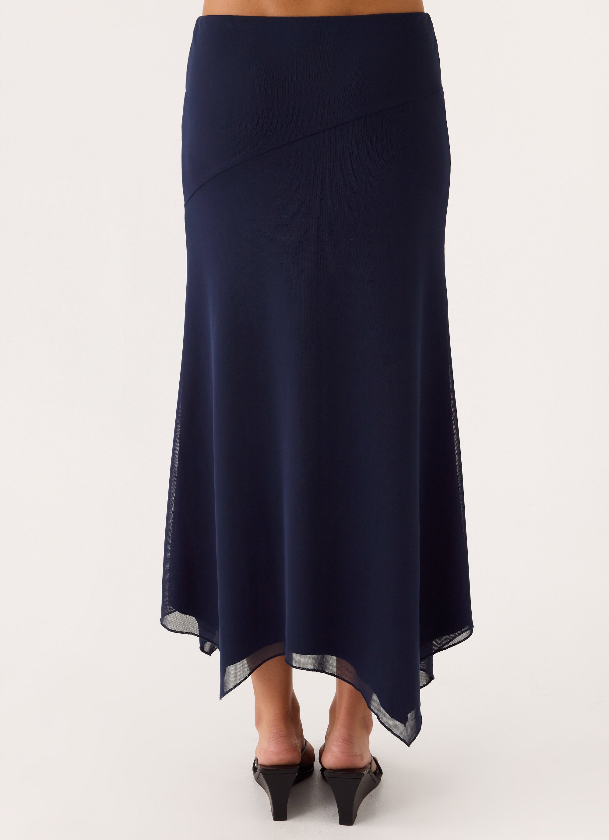 Kerrie Hanky Midi Skirt - Dark Navy
