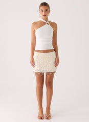 Khai Halter Top - White