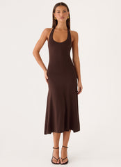 Klyne Midi Dress - Chocolate