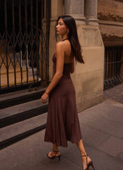 Klyne Midi Dress - Chocolate