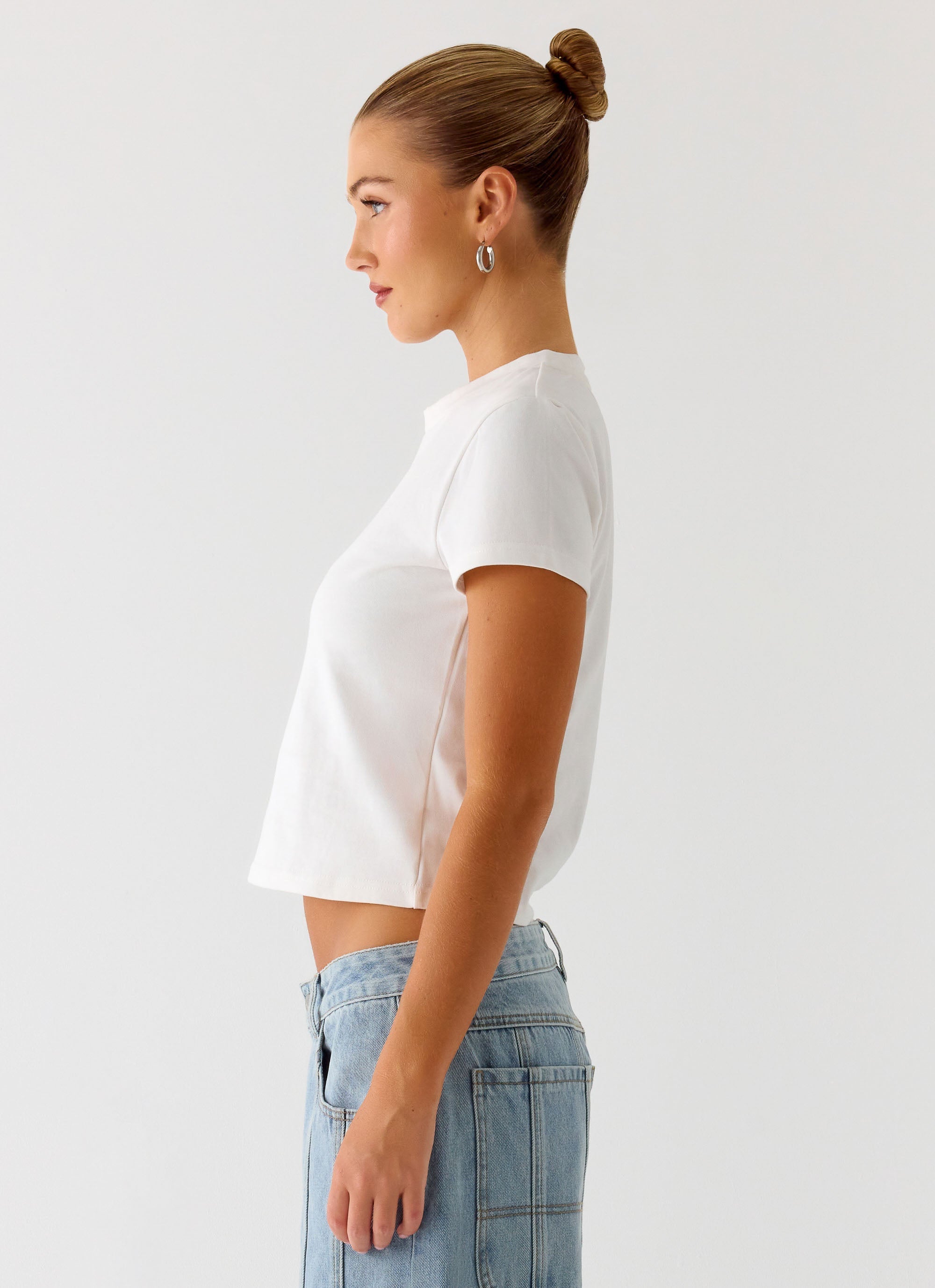 Lamont Baby Tee - White