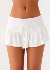 Landon Mini Skort - White