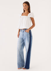 Lawrence Denim Jeans - Washed Blue