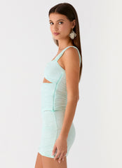 Lea Lace Top - Blue