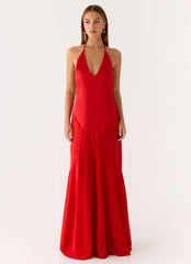 Leilah Maxi Dress - Cherry