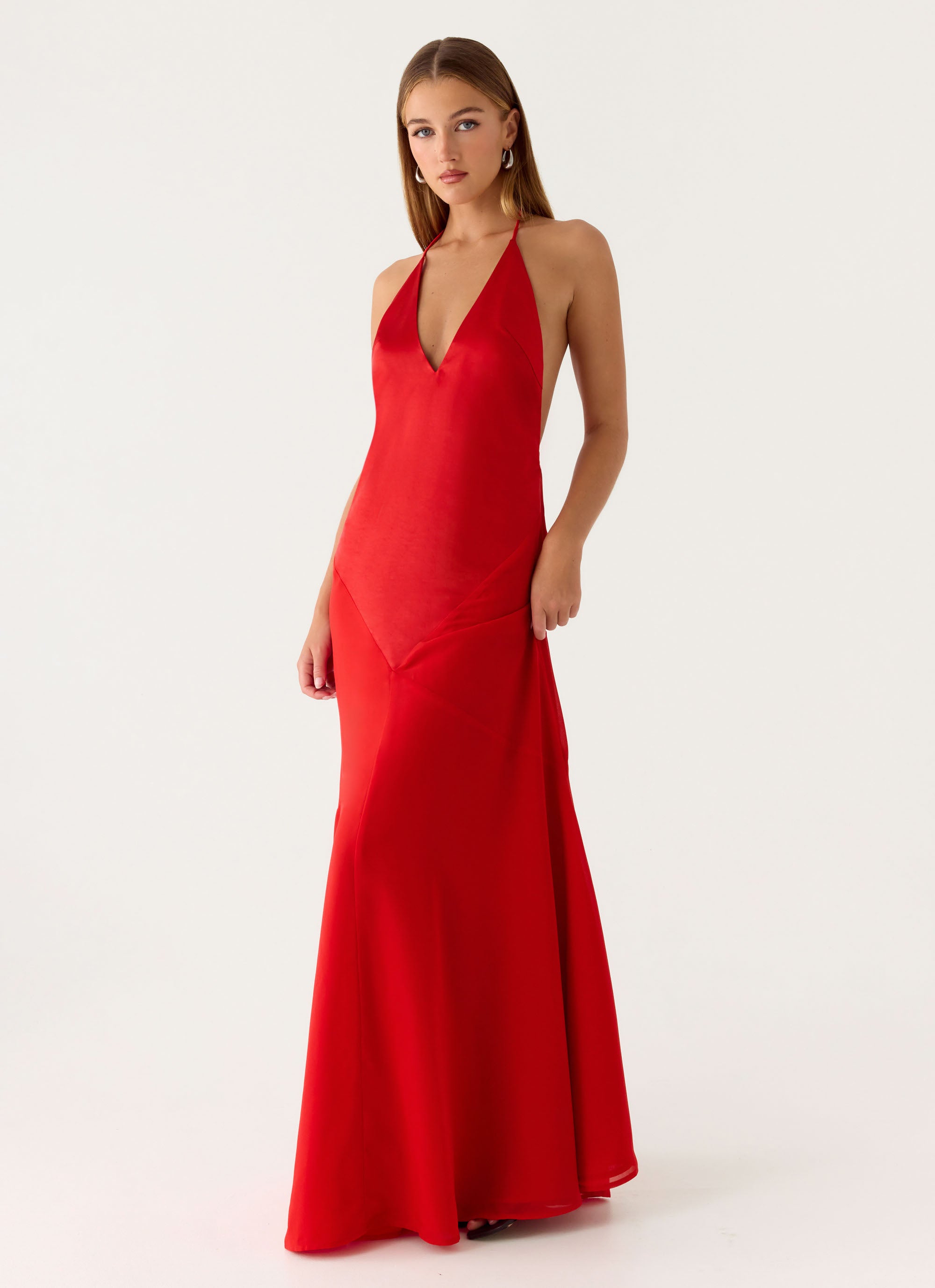 Leilah Maxi Dress - Cherry