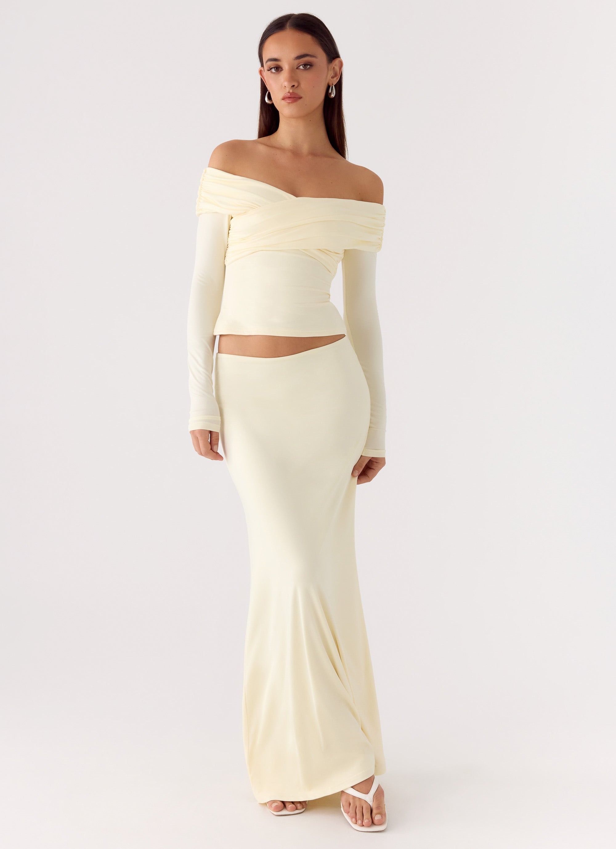 Like A Flower Maxi Skirt - Lemon Yellow