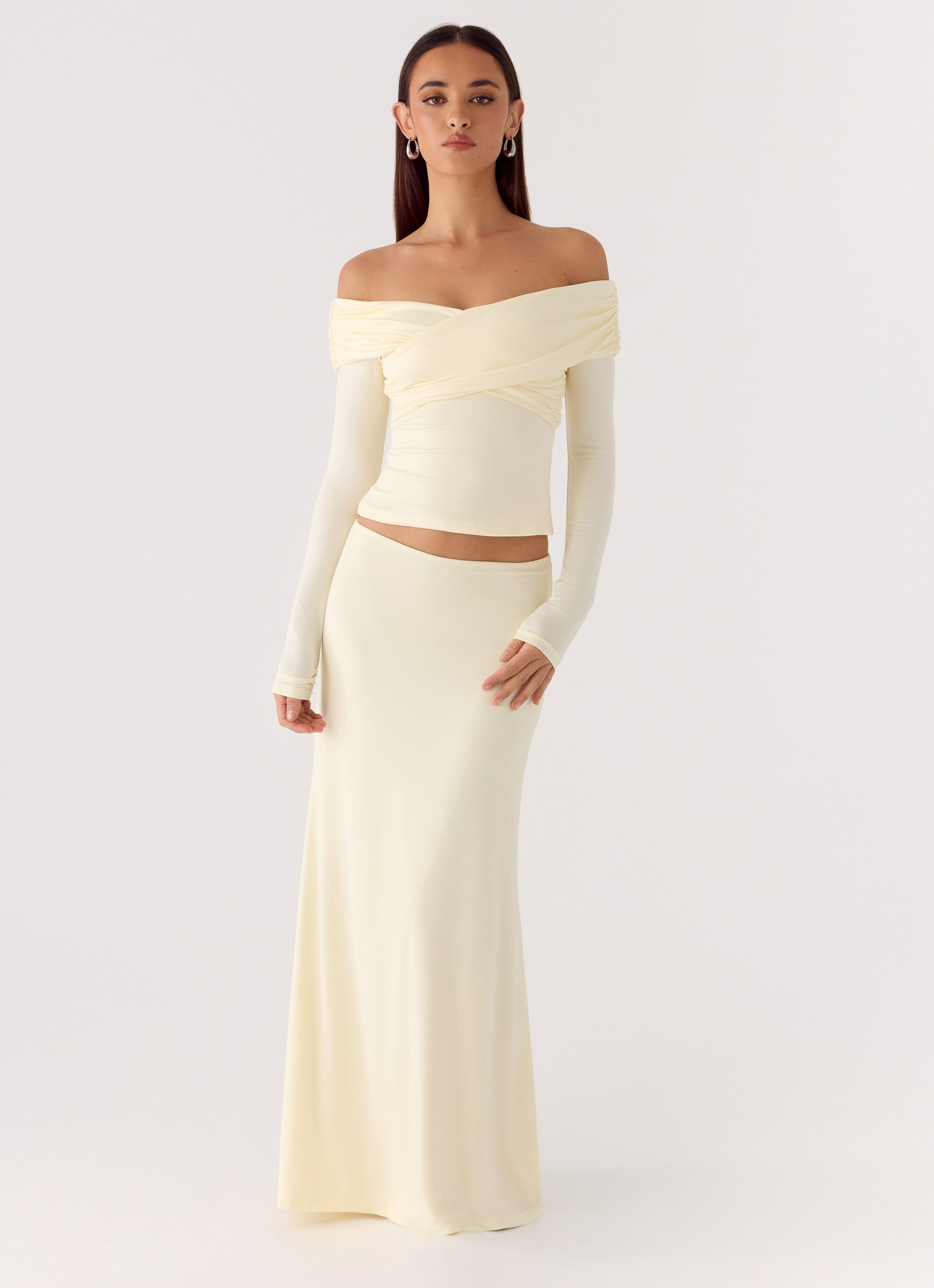Like A Flower Maxi Skirt - Lemon Yellow