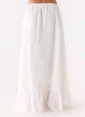 Lior Cotton Maxi Skirt - White