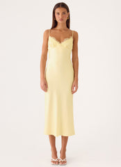 Lisette Midi Dress - Yellow