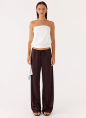 Livia Strapless Top - White
