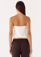 Livia Strapless Top - White