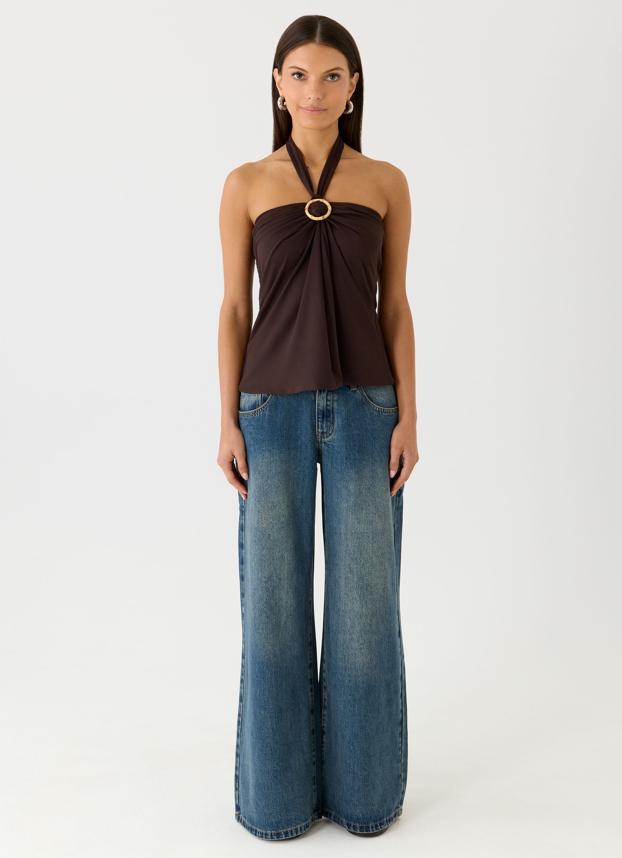 Lorenza Halter Top - Chocolate Torte