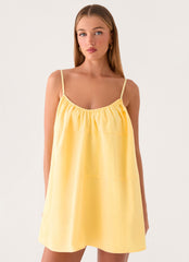 Lorima Mini Dress - Lemon