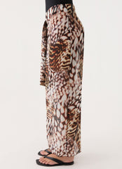 Low Tide Sarong Maxi Skirt - Leopard Hibiscus