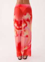 Low Tide Sarong Maxi Skirt - Sunburnt Petal