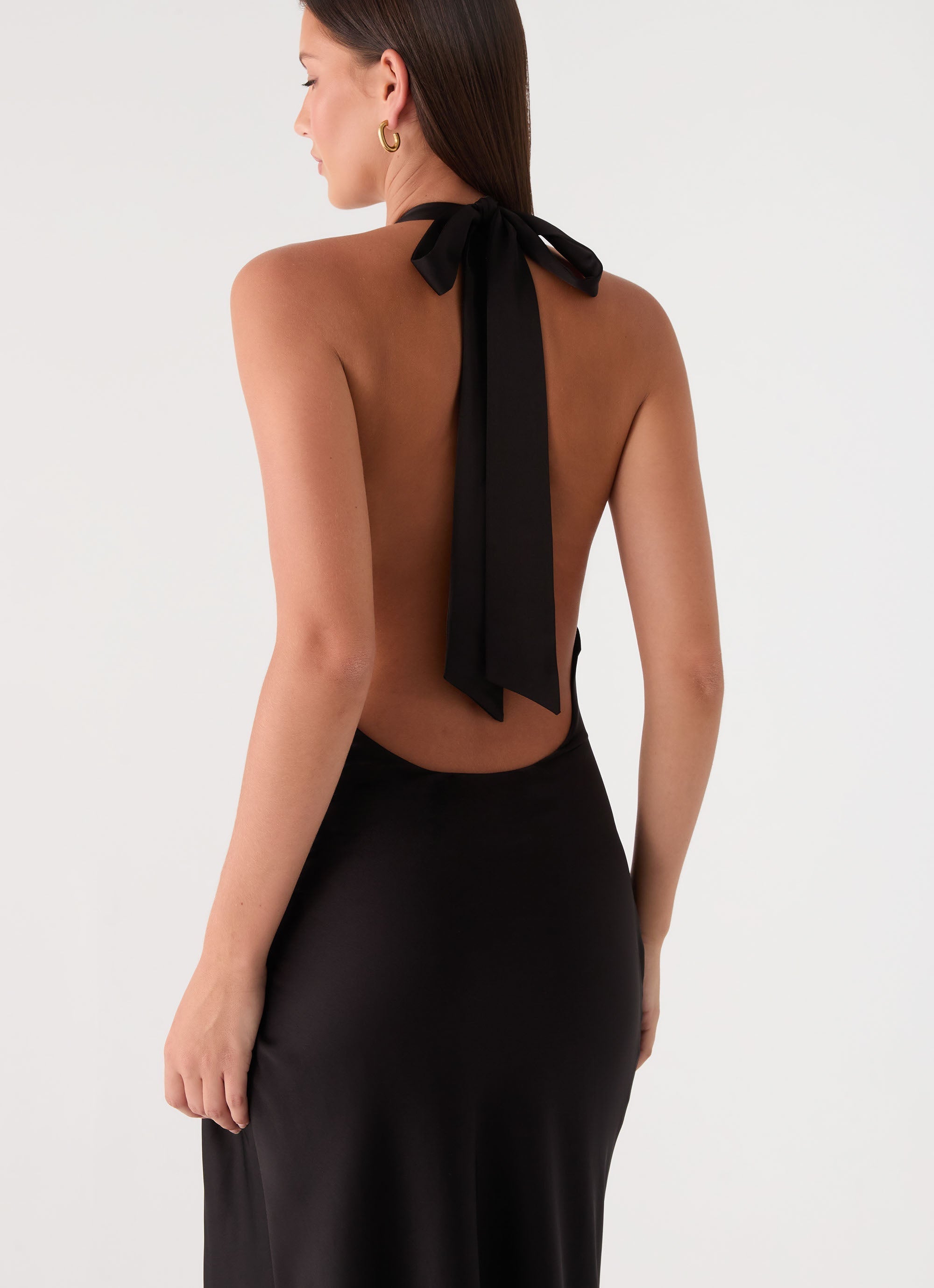 Lumae Halter Maxi Dress - Black