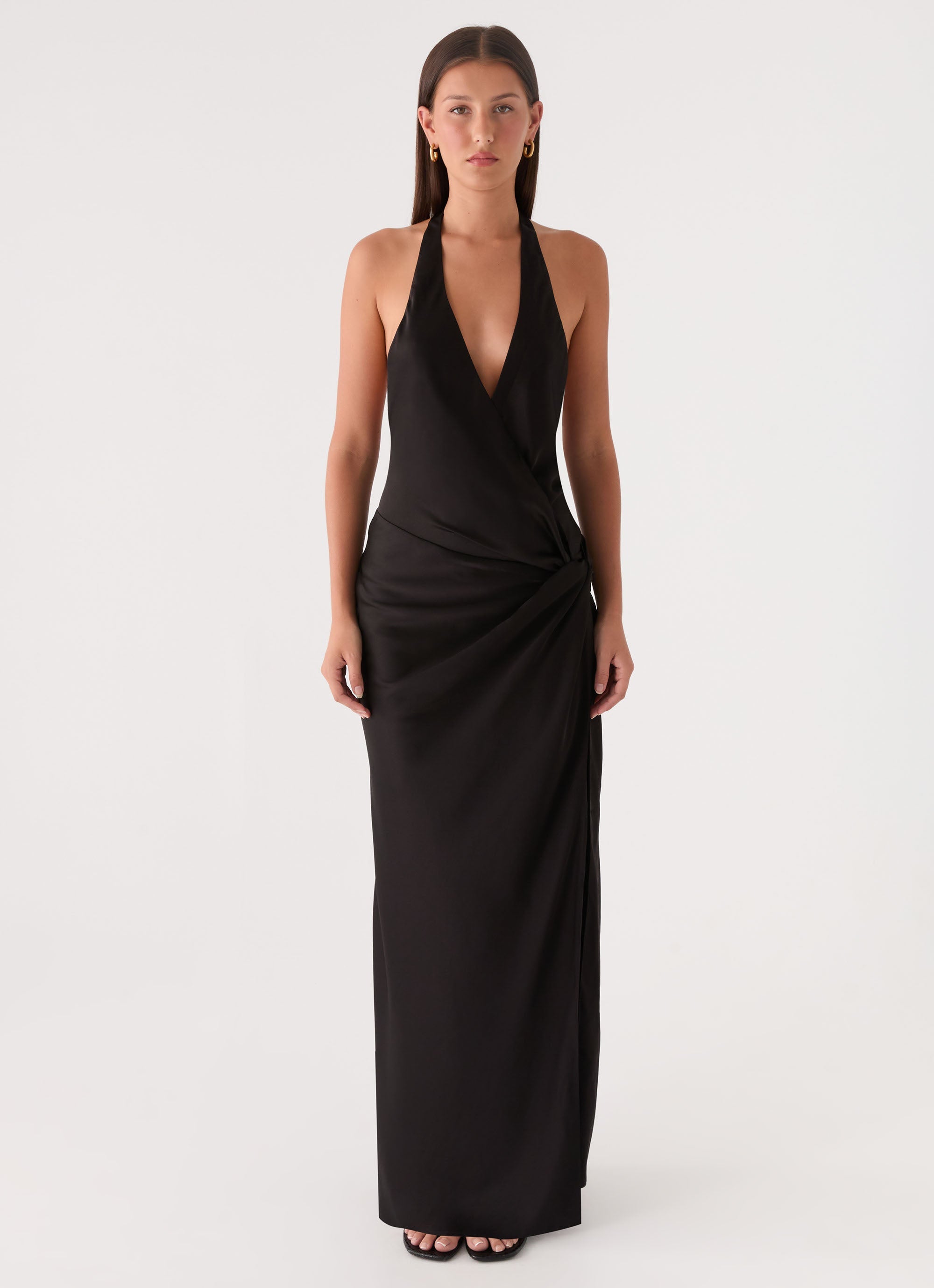 Lumae Halter Maxi Dress - Black