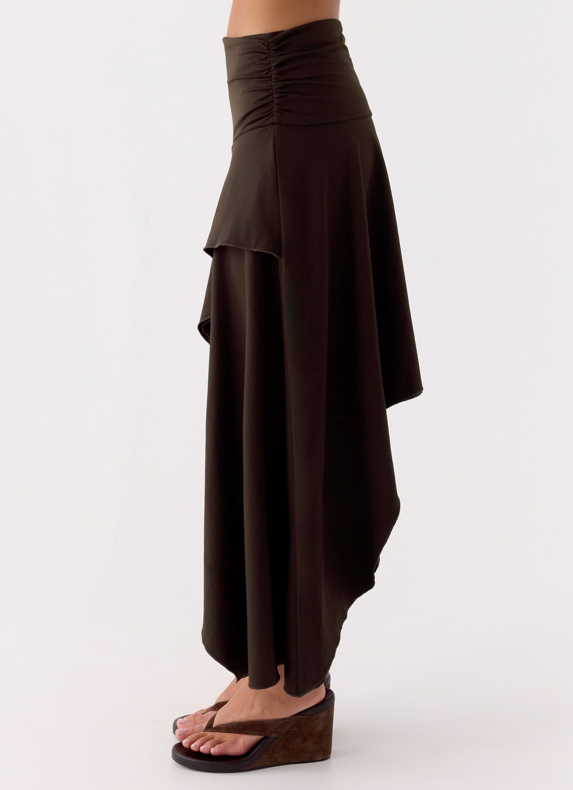 Lycia Midi Skirt - Chocolate